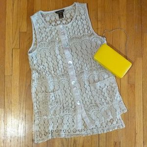 Crocheted Button Up Top